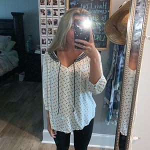 Mango Peasant Top